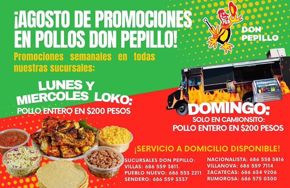 Promociones pollos don pepillo